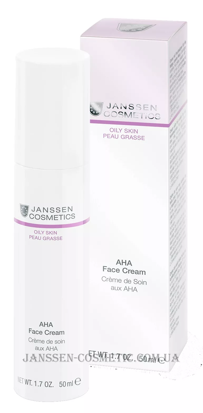 JANSSEN Oily Skin AHA Face Cream - Крем з АНА кислотами 10% (пробник)